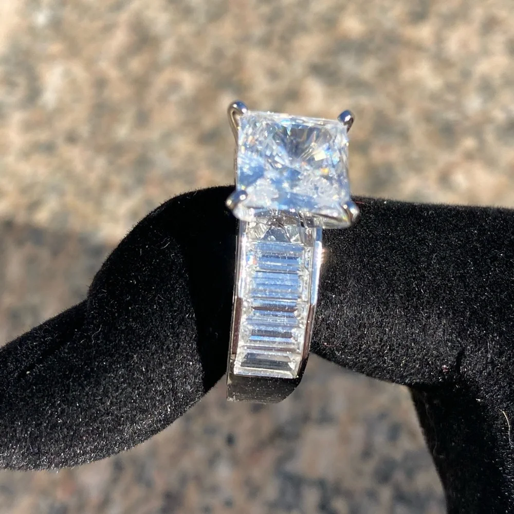 🔥VICTORIA WIECK SQUARE & BAGUETTE STERLING RING🔥 - Picture 2 of 4